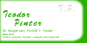 teodor pinter business card